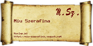 Miu Szerafina névjegykártya